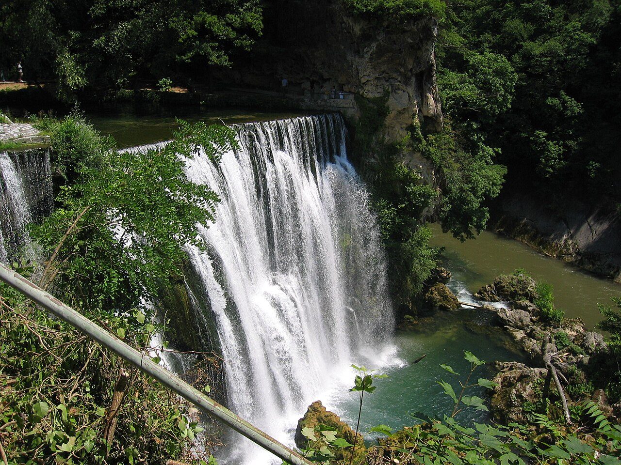 The Pliva waterfall in the town of Jajce