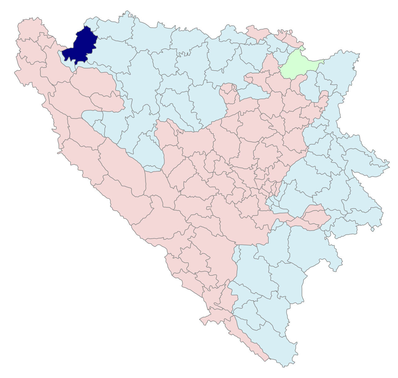 Location of Bosanski Novi (Novi Grad) municipality within Bosnia and Herzegovina