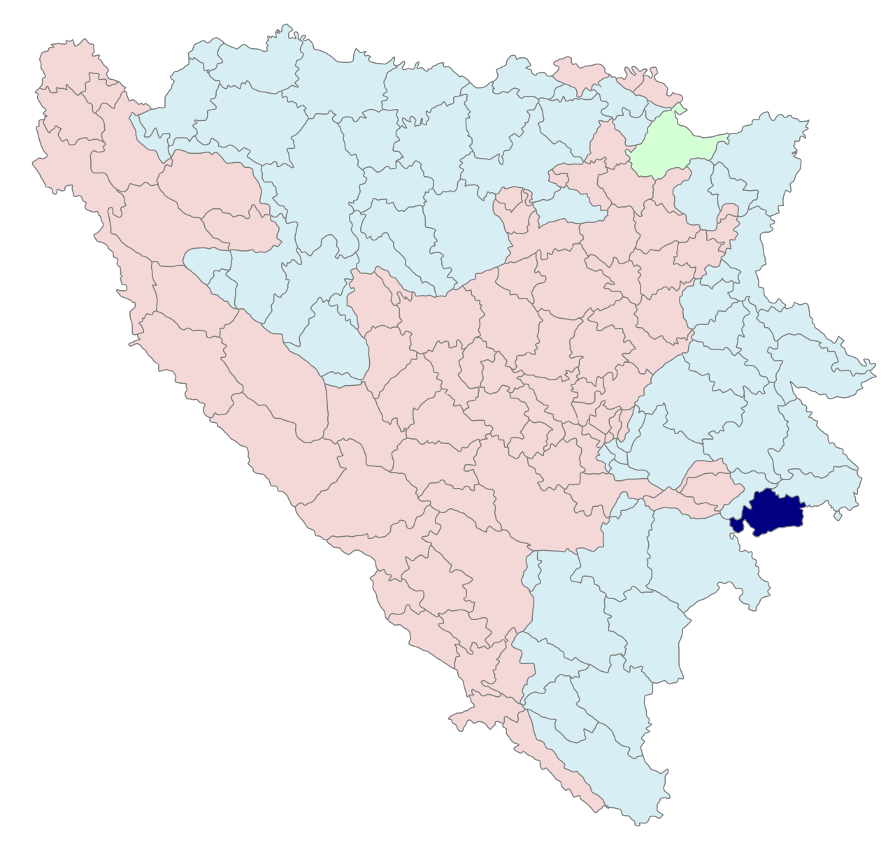 Location of Čajniče municipality within Bosnia and Herzegovina