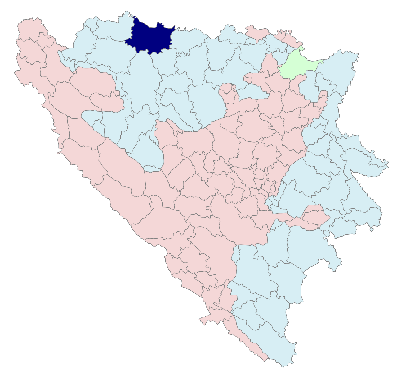 Location of Bosanska Gradiška (Gradiška) municipality within Bosnia and Herzegovina