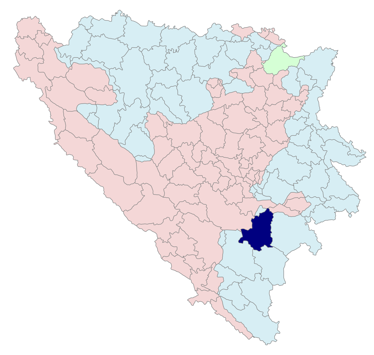 Location of Kalinovik municipality within Bosnia and Herzegovina