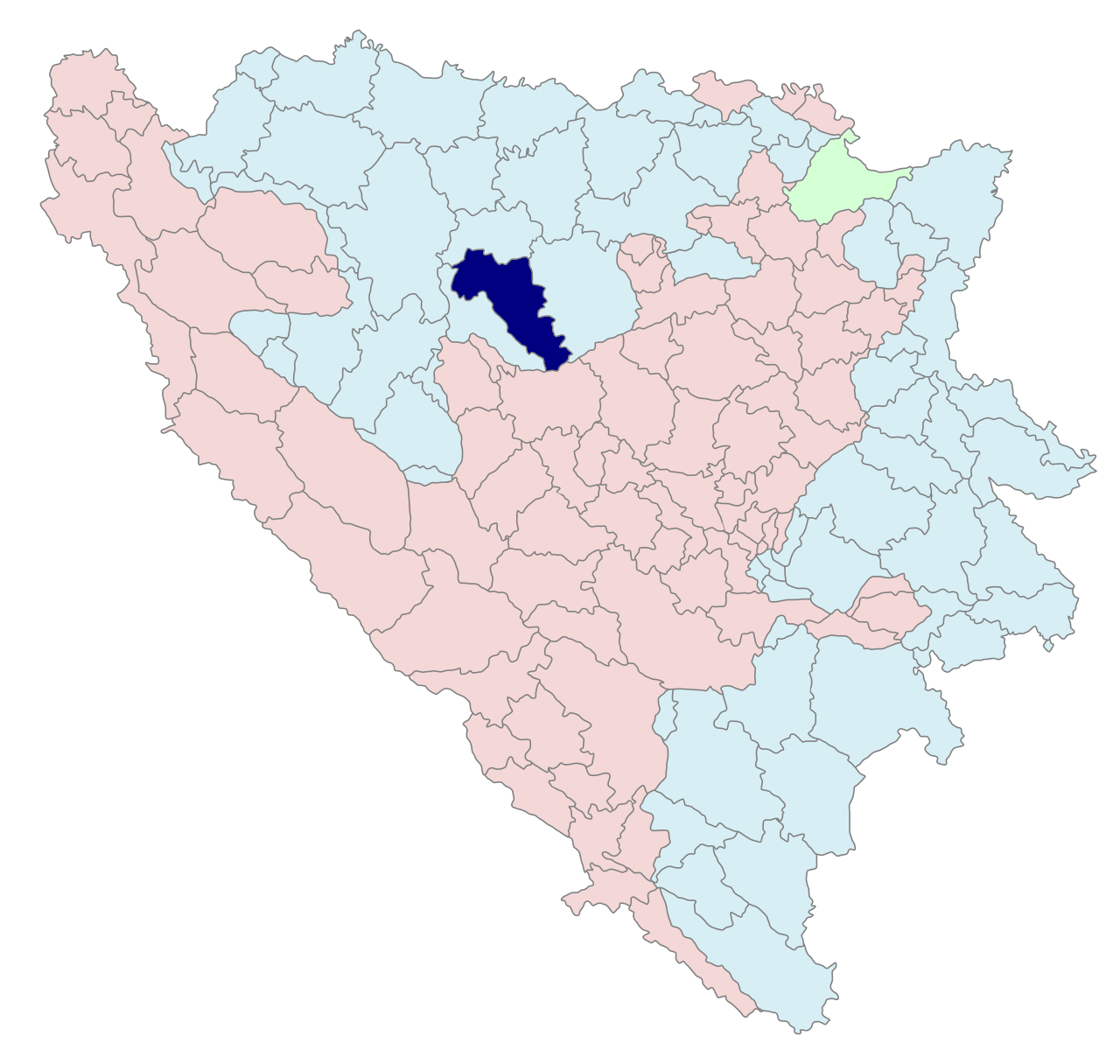 Location of Kotor Varoš municipality within Bosnia and Herzegovina
