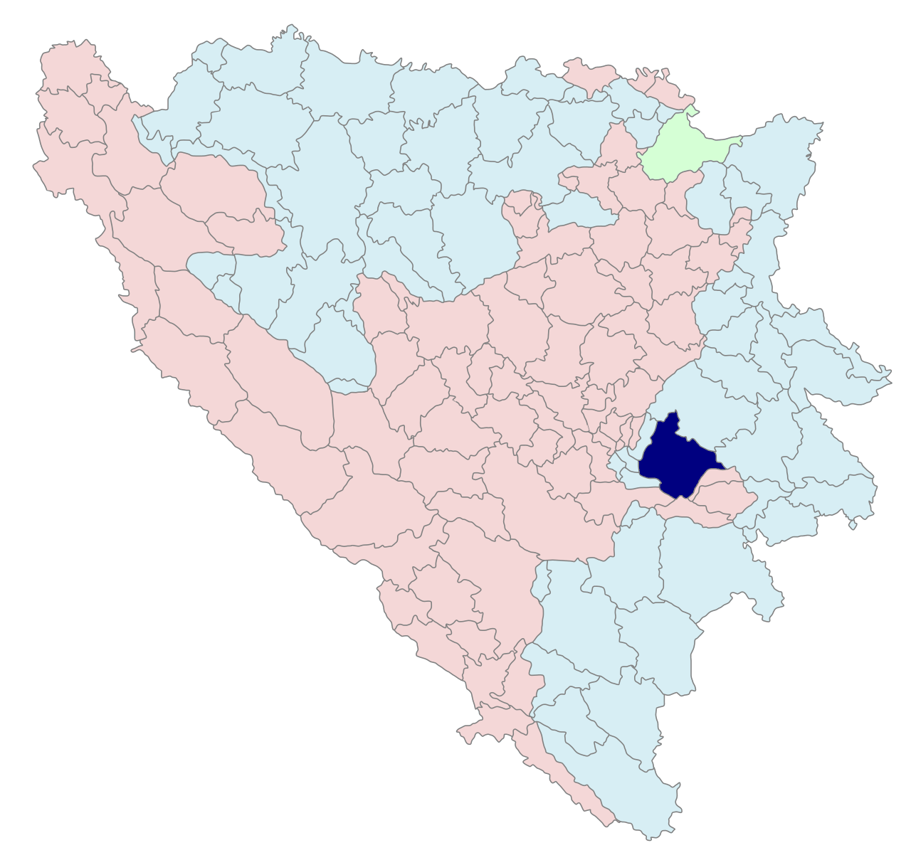 Location of Pale municipality within Bosnia and Herzegovina