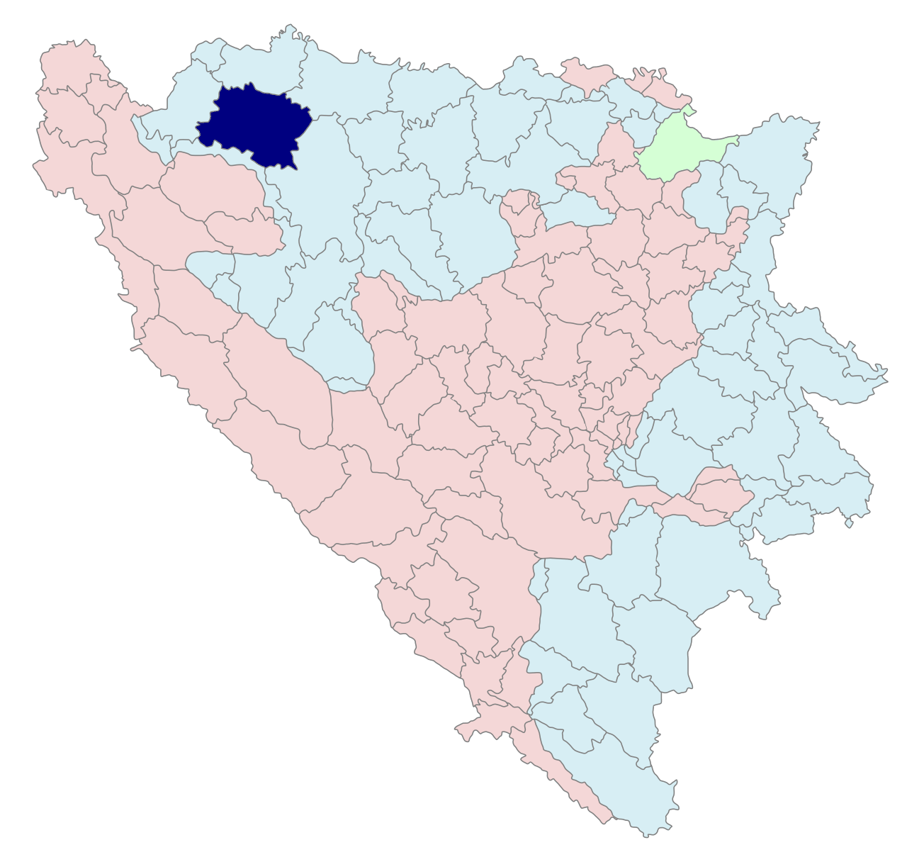 Location of Prijedor municipality, epicentre of the camp system