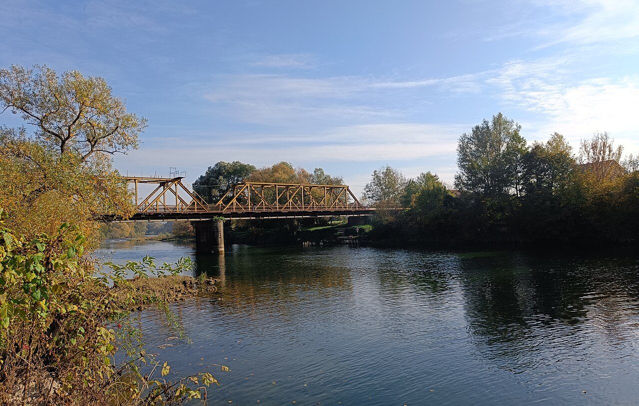 The iron bridge over the Sana river at Sanski Most