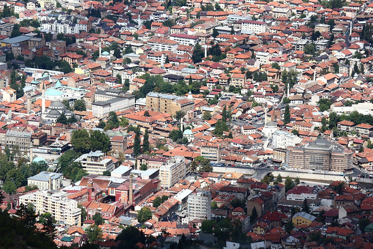 View of Sarajevo from the slopes of Mount Trebević